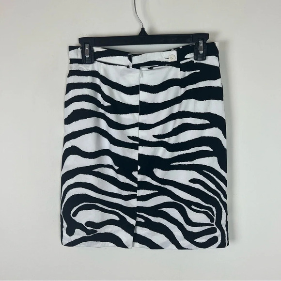 Escada Margaretha Ley Vintage Black and White Pencil Skirt Size 42 or US 10 B27 - Picture 2 of 5